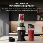 700W Black Personal Blender with Auto-Program