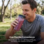Compact Blender with Two Travel Cups