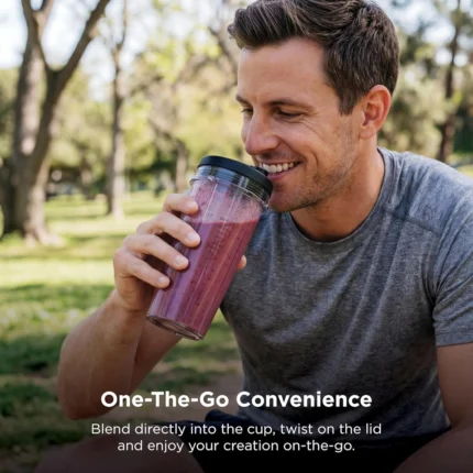 Compact Blender with Two Travel Cups