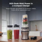 Compact Blender with Two Travel Cups