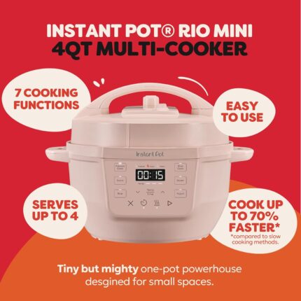 4-Quart Pink Mini Multi-Cooker
