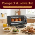 Compact Black Toaster Oven