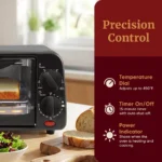 Compact Black Toaster Oven